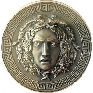 Реверс монеты Камерун, 3000 франков, 2019, Горгона Медуза