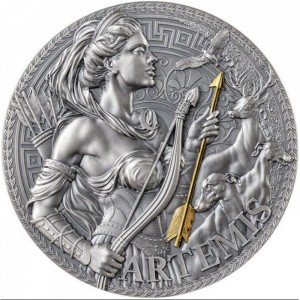 Реверс монеты Камерун, 3000 франков, 2023, Греческая мифология - Артемида