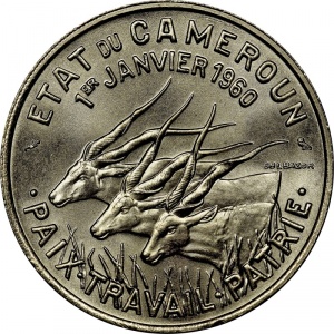 Аверс монеты Камерун, 50 франков, 1960