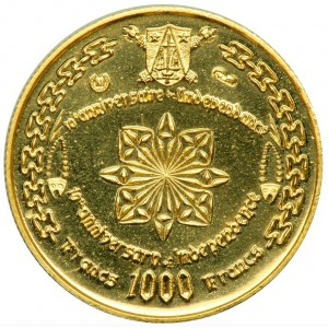 Аверс монеты Камерун, 1000 франков, 1970, 10 лет Независимости