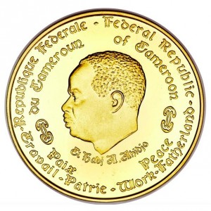 Реверс монеты Камерун, 10.000 франков, 1970, 10 лет Независимости