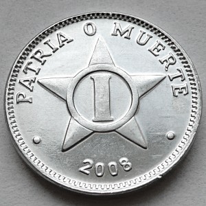 Реверс монеты Куба, 1 сентаво, 1998-2020