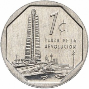 Реверс монеты Куба, 1 сентаво, 2001-2019