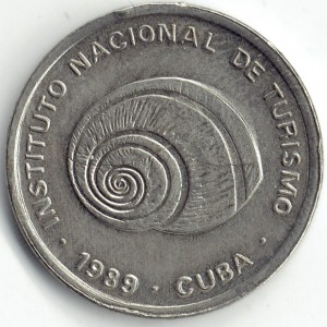 Аверс монеты Куба, 5 сентаво, 1989