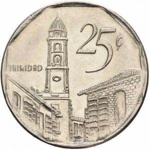 Реверс монеты Куба, 25 сентаво, 1994-2018