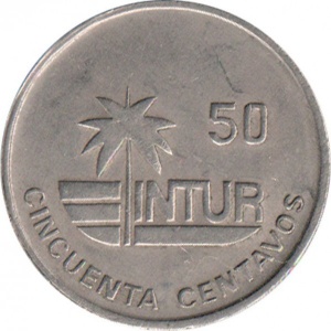Реверс монеты Куба, 50 сентаво, 1989
