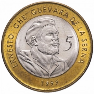 Реверс монеты Куба, 5 песо, 1999