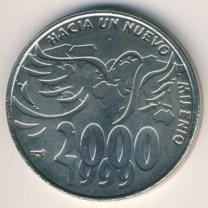 Реверс монеты Куба, 1 песо, 2000, Новое тысячелетие - Голубь