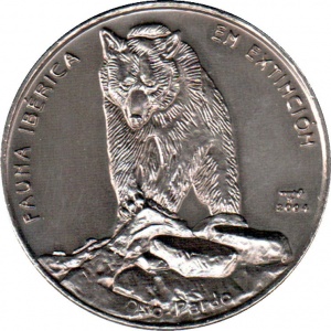 Реверс монеты Куба, 1 песо, 2004, Иберийская фауна - Бурый медведь