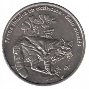 Реверс монеты Куба, 1 песо, 2007, Иберийская фауна - Лесной кот