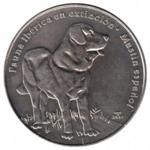 Реверс монеты Куба, 1 песо, 2007, Иберийская фауна - Испанский мастиф