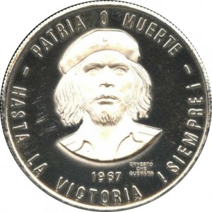 Реверс монеты Куба, 1 песо, 1970, Родина или смерть