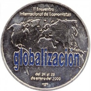 Реверс монеты Куба, 1 песо, 2000, 2-я Международная встреча экономистов