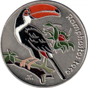Реверс монеты Куба, 1 песо, 2006, Большой тукан (Ramphastos toco)