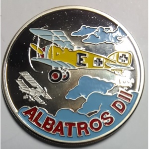 Реверс монеты Куба, 10 песо, 1994, Известные самолёты - Albatros D.II