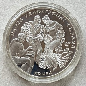 Аверс монеты Куба, 10 песо, 1997, Иберо-Америка - Румба