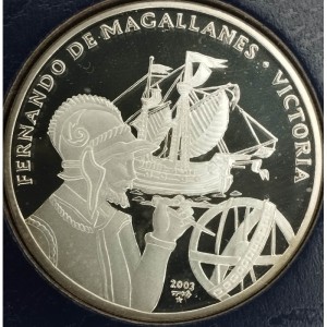 Реверс монеты Куба, 10 песо, 2003, Фернан Магеллан