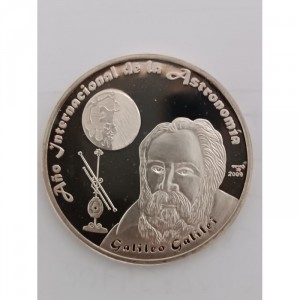 Реверс монеты Куба, 10 песо, 2009, Международный год астрономии - Галилео Галилей