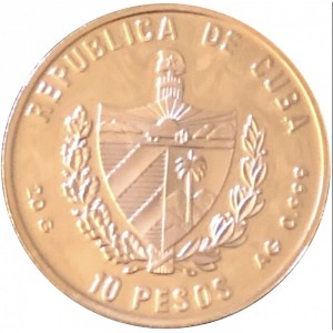 Аверс монеты Куба, 10 песо, 2014, Чемпионат мира по футболу в Бразилии 2014