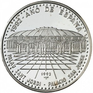 Реверс монеты Куба, 50 песо, 1992, Год Испании - Палау Сант Жорди