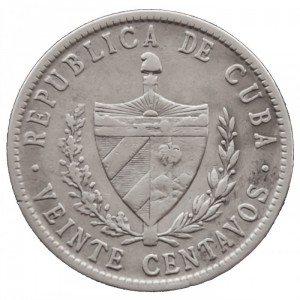 Аверс монеты Куба, 20 сентаво, 1915-1949