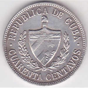 Аверс монеты Куба, 40 сентаво, 1915-1920