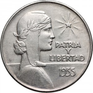 Реверс монеты Куба, 1 песо, 1934-1939