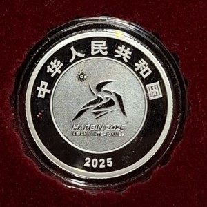 Аверс монеты Китай, 2 юаня, 2025, IX Зимние Азиатские игры, Харбин 2025