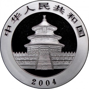 Аверс монеты Китай, 10 юань, 2004, Панда