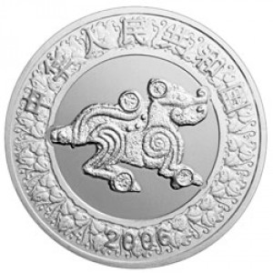 Аверс монеты Китай, 10 юань, 2006, Год собаки