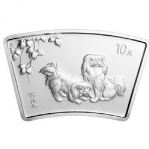 Реверс монеты Китай, 10 юань, 2006, Год собаки /кольцевой сектор/