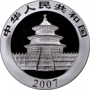 Аверс монеты Китай, 10 юань, 2007, Панда