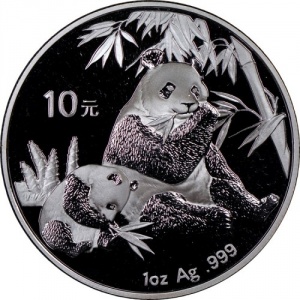 Реверс монеты Китай, 10 юань, 2007, Панда