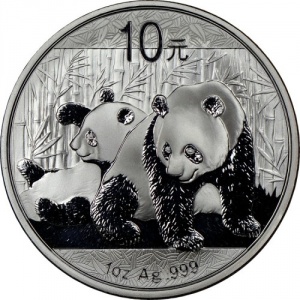 Реверс монеты Китай, 10 юань, 2010, Панда