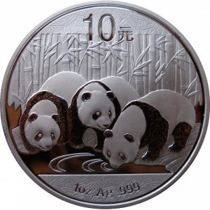 Реверс монеты Китай, 10 юань, 2013, Панда