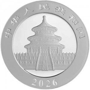 Аверс монеты Китай, 10 юань, 2026, Панда