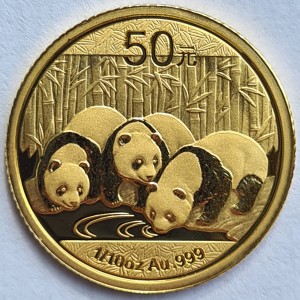 Реверс монеты Китай, 50 юань, 2013, Панда