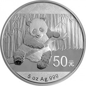 Реверс монеты Китай, 50 юань, 2014, Панда