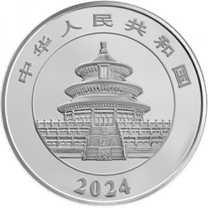 Аверс монеты Китай, 50 юань, 2024, Панда