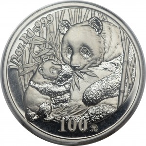 Реверс монеты Китай, 100 юань, 2005, Панда
