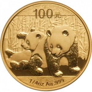 Реверс монеты Китай, 100 юань, 2010, Панда