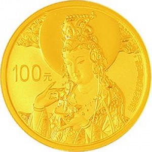 Реверс монеты Китай, 100 юань, 2013, Буддийские места паломничества - Гора ПуТуо