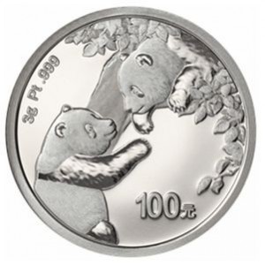 Реверс монеты Китай, 100 юань, 2023, Панда