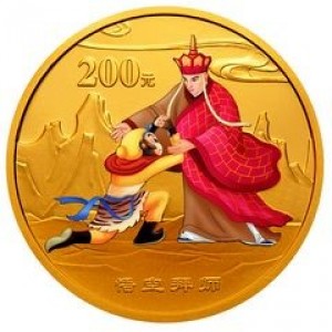 Реверс монеты Китай, 200 юань, 2004, Классическая литература - Путешествие на Запад