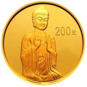 Реверс монеты Китай, 200 юань, 2004, Искусство грота Майджишань