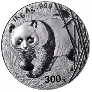 Реверс монеты Китай, 300 юань, 2001-2002, Панда