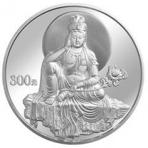 Реверс монеты Китай, 300 юань, 2004, Богиня Гуань Инь