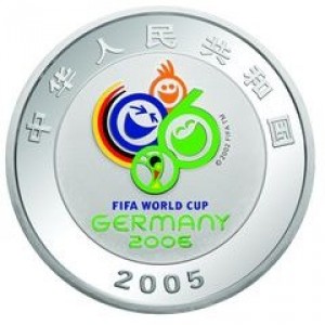 Аверс монеты Китай, 300 юань, 2005, Чемпионат мира по футболу 2006