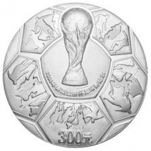 Реверс монеты Китай, 300 юань, 2005, Чемпионат мира по футболу 2006