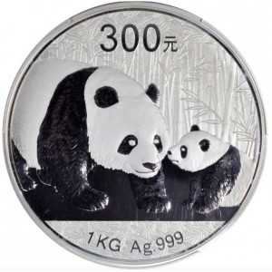 Реверс монеты Китай, 300 юань, 2011, Панда